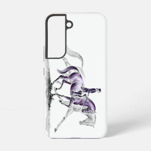 Coque Samsung Galaxy Cheval Dressage en Trot Piaffe (Verso)