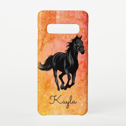 Coque Samsung Galaxy Cheval fille (Dos)