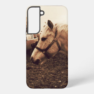 Coque Samsung Galaxy Cheval Pommelé et Bus