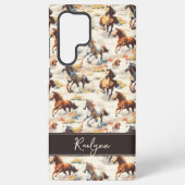 Coque Samsung Galaxy Chevaux couchés de soleil (Verso)