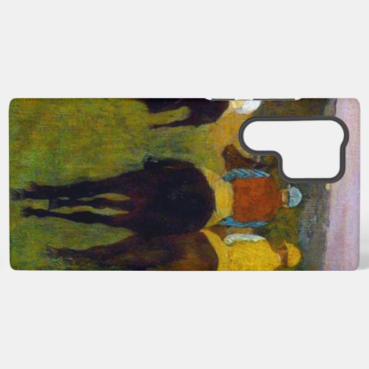 Coque Samsung Galaxy Chevaux de course Edgar Degas à Longchamp (Verso Horizontal)