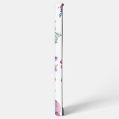 Coque Samsung Galaxy chic floral foliage purple blooming flowers (Côté gauche)