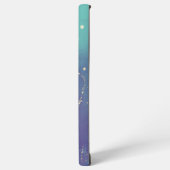 Coque Samsung Galaxy Chic glam violet et Turquoise (Côté gauche)