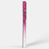 Coque Samsung Galaxy Chic Monogram rose Parties scintillant Ombre Préno (Côté droit)