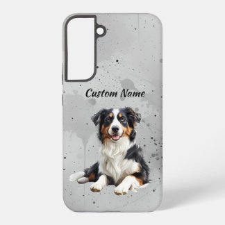 Coque Samsung Galaxy Chien berger australien mignon animal familier nom