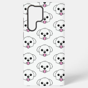 Coque Samsung Galaxy Chien Bichon Frise Blanc Mignon Sortant la Langue