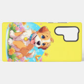Coque Samsung Galaxy Chien chiot mignon (Verso Horizontal)