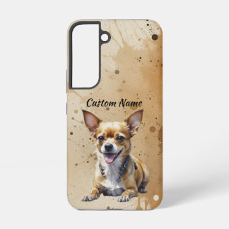 Coque Samsung Galaxy Chien de compagnie Chihuahua mignon nom personnali
