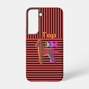 Coque Samsung Galaxy Chien de haut rouge noir
