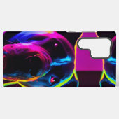 Coque Samsung Galaxy chien néon (Verso Horizontal)