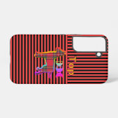 Coque Samsung Galaxy Chien rouge noir (Verso Horizontal)