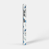 Coque Samsung Galaxy Chinoiserie Blue Echinacea Pattern (Côté droit)