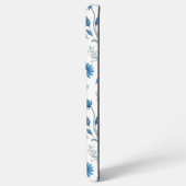 Coque Samsung Galaxy Chinoiserie Blue Echinacea Pattern (Verso Horizontal)