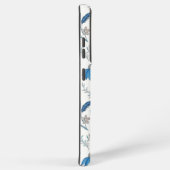 Coque Samsung Galaxy Chinoiserie Blue Echinacea Pattern (Côté droit)