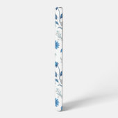 Coque Samsung Galaxy Chinoiserie Blue Echinacea Pattern (Côté gauche)