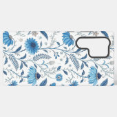 Coque Samsung Galaxy Chinoiserie Blue Echinacea Pattern (Verso Horizontal)