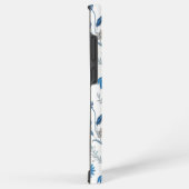 Coque Samsung Galaxy Chinoiserie Blue Echinacea Pattern (Côté droit)