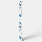 Coque Samsung Galaxy Chinoiserie Blue Echinacea Pattern (Côté gauche)