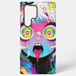 Coque Samsung Galaxy Choc de Neon Kawaii : Fille d'anime Psychédélique