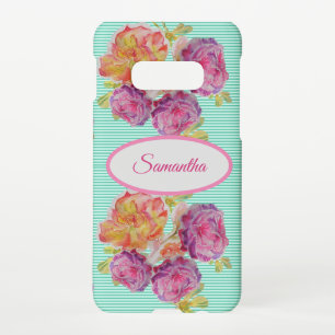 Coque Samsung Galaxy S10E Chou Rose Pâle Roses Anciennes Fleur Nom de Fille