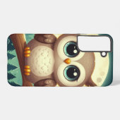 Coque Samsung Galaxy Chouette bébé la nuit avec lune (Verso Horizontal)