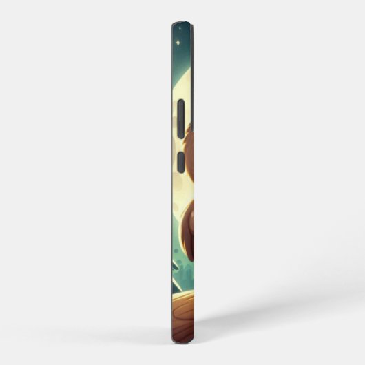 Coque Samsung Galaxy Chouette bébé la nuit avec lune (Côté droit)