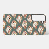 Coque Samsung Galaxy Chouette florale mignonne avec un nœud (Verso Horizontal)