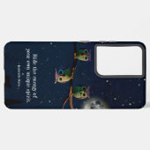 Coque Samsung Galaxy Chouette qui est différent avec un collage de devi (Côté gauche)