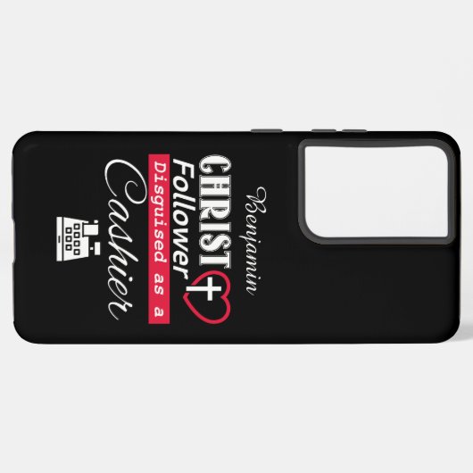 Coque Samsung Galaxy Christ Follower déguisé en caissier chrétien (Côté gauche)