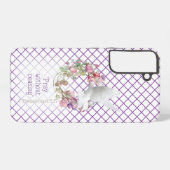 Coque Samsung Galaxy Christian Purple White Line Matrix Sweet Pea (Verso Horizontal)