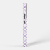 Coque Samsung Galaxy Christian Purple White Line Matrix Sweet Pea (Côté droit)