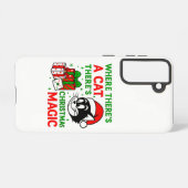 Coque Samsung Galaxy Christmas Cat Holiday Tech Accessory for cat lover (Verso Horizontal)
