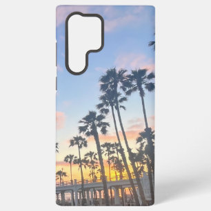 Coque Samsung Galaxy Ciel bleu avec nuages roses Oceanside California