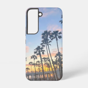 Coque Samsung Galaxy Ciel bleu avec nuages roses Oceanside California