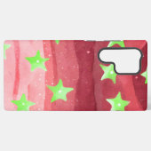 Coque Samsung Galaxy ciel rouge avec étoiles (Verso Horizontal)