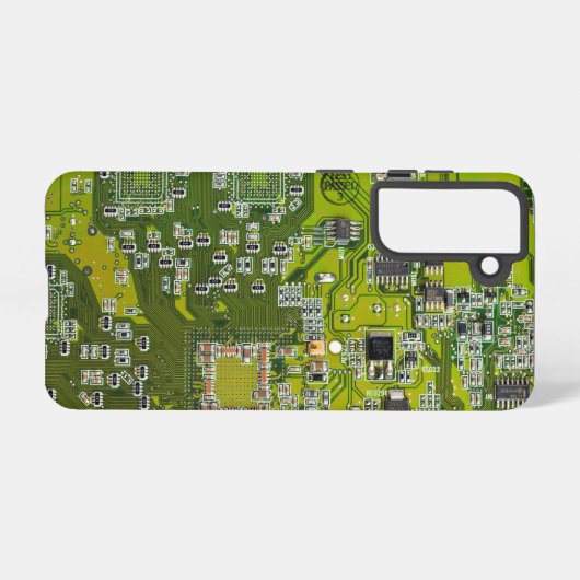 Coque Samsung Galaxy Circuit imprimé circuit imprimé circuit vert circu (Verso Horizontal)
