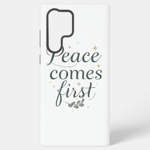 Coque Samsung Galaxy Citation inspirante "La paix d'abord"