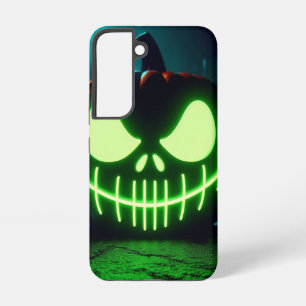 Coque Samsung Galaxy citrouille d'Halloween vert éffrayant