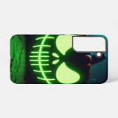 Coque Samsung Galaxy citrouille d'Halloween vert éffrayant (Verso Horizontal)