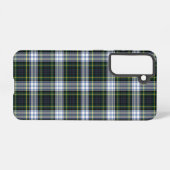 Coque Samsung Galaxy Clan Rustique Plaid Gordon Vert Tartan Blanc (Verso Horizontal)
