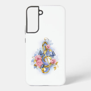 Coque Samsung Galaxy Clé de fer avec roses roses roses
