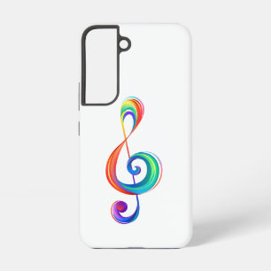 Coque Samsung Galaxy Clé de sol arc-en-ciel stratifiée