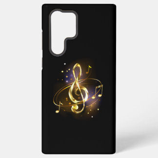 Coque Samsung Galaxy Clé de Sol Musicale en Or