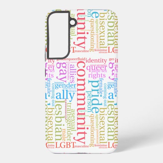 Coque Samsung Galaxy Cloud de mot communautaire LGBTQ+ SlipperyJoe (Verso)