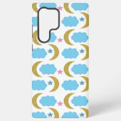 Coque Samsung Galaxy Clouds de lune et étoiles Faux Motif de Parties sc (Verso)