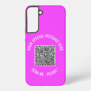 Coque Samsung Galaxy Code QR personnalisé Votre message spécial Cadeau 