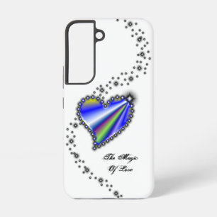 Coque Samsung Galaxy Cœur arc-en-ciel avec étoiles, La magie de l'amour