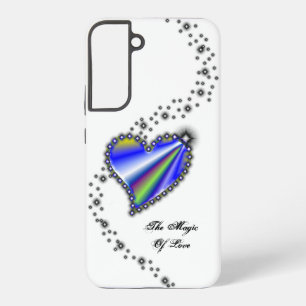 Coque Samsung Galaxy Cœur arc-en-ciel avec étoiles, La magie de l'amour