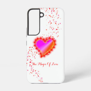 Coque Samsung Galaxy Cœur arc-en-ciel avec étoiles, La magie de l'amour