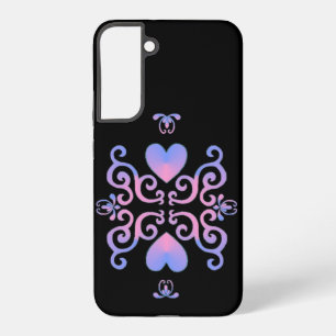Coque Samsung Galaxy Cœur Arc-en-ciel et Lys